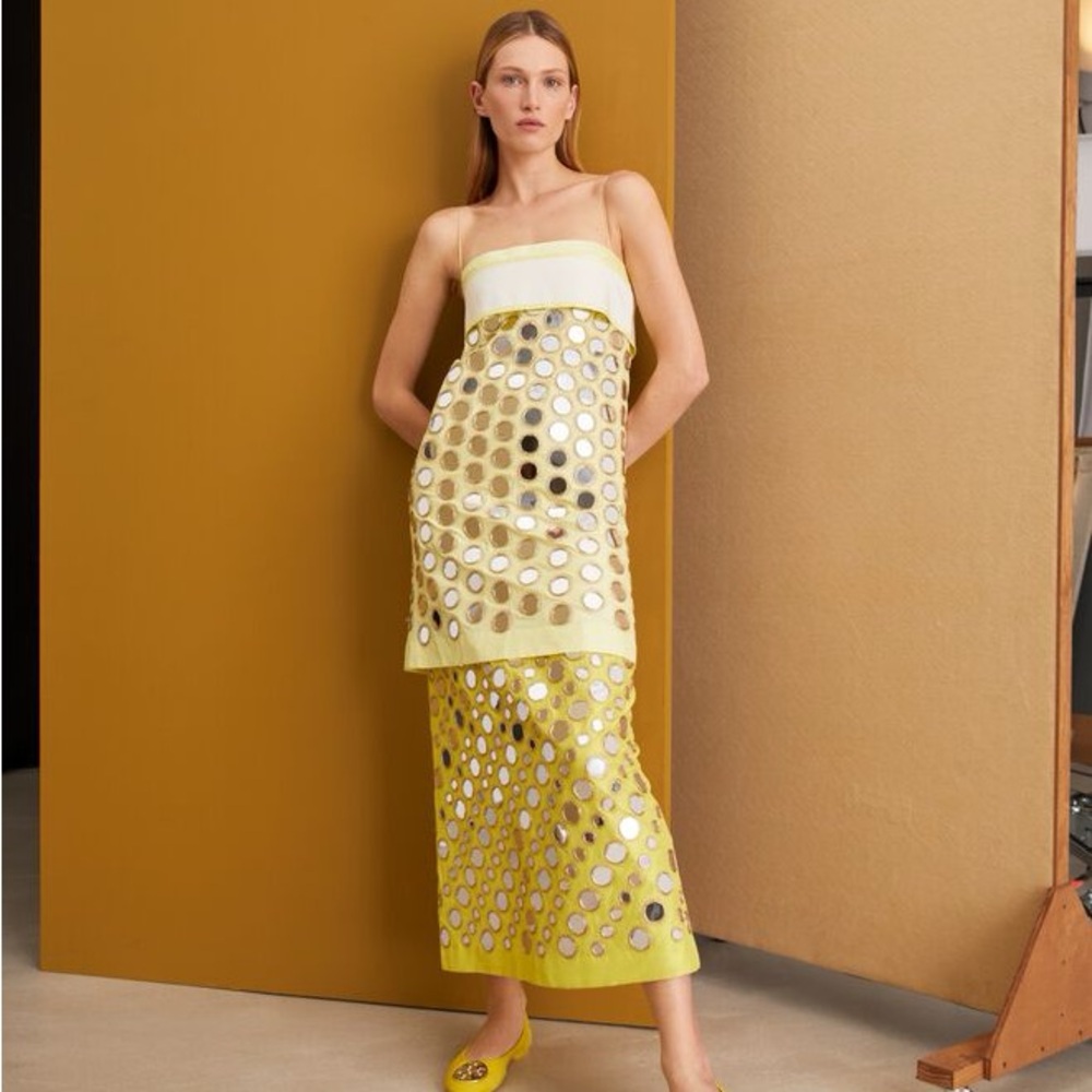 ISO Tory Burch Mirrorwork Silk Dress
